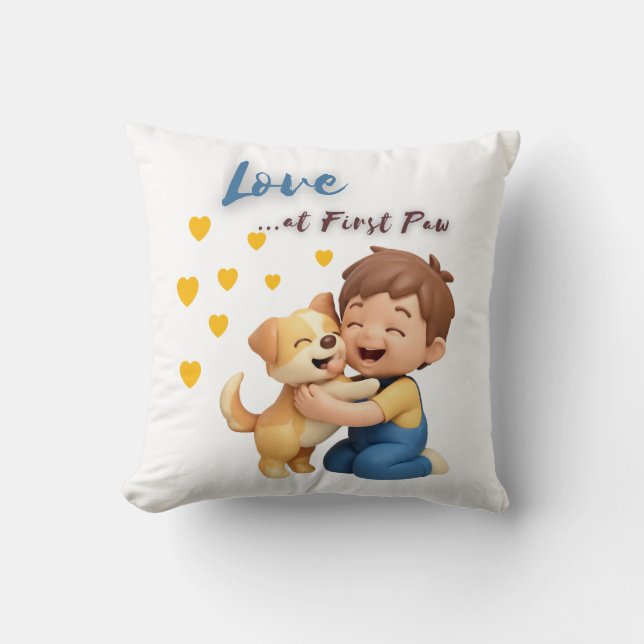 Love at First Paw  Cushion (Front)