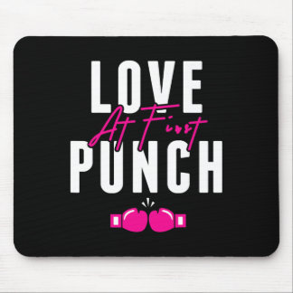 Love At First Punch Girl Kickboxing Cardio Workout Mouse Mat