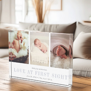Love at First Sight Baby Photo Block