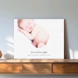 Love at First Sight Baby Photo Canvas Print