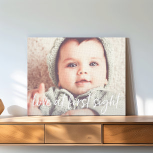 Love at First Sight Baby Photo Canvas Print