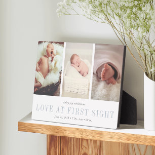 Love at First Sight Baby Photo Plaque
