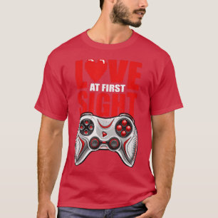 Love at First Sight Valentine's Day Video Game Gam T-Shirt