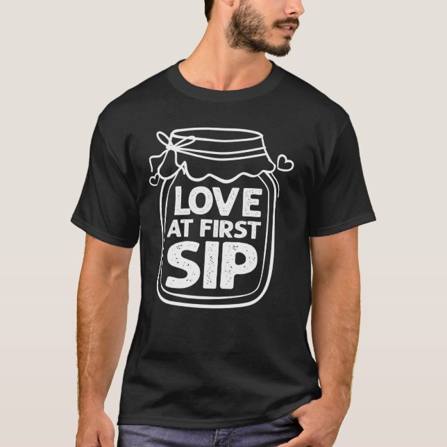 Love At First Sip Kombucha Lover T-Shirt (Front)