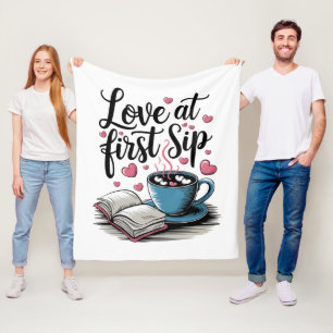 Love at First Sip – Warm & Snuggly Coffee-Themed B Fleece Blanket