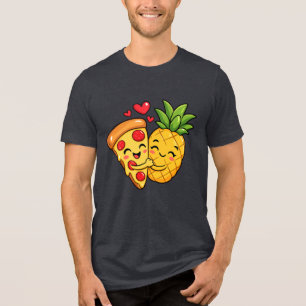 Love at First Slice - Pizza Meets Pineapple Tri-Blend Shirt