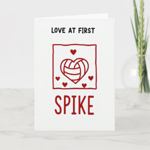 Love At First Spike Volleyball Card