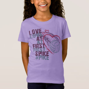 LOVE AT FIRST SPIKE VOLLEYBALL T-SHIRT