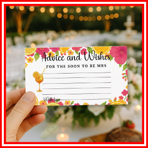 Love at First Spritz Advice Card Bridal Shower