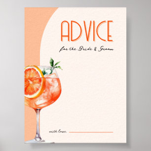 Love at First Spritz Advice for the Bride & Groom Poster