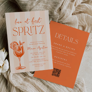 Love at First Spritz All-in-One Bridal Shower Invitation