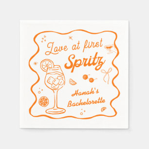 Love at First Spritz Bachelorette  Napkin