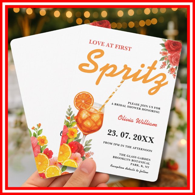 Love at First Spritz | Boho Citrus Shower Invitation (Creator Uploaded)