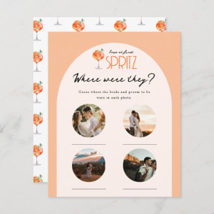 Love at First Spritz Bridal Photo Where were they