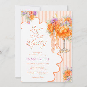 Love at First Spritz Bridal Shower Aperol Invitation