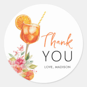 Love at First Spritz Bridal Shower Favour Stickers