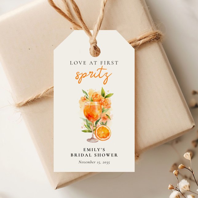 Love at First Spritz Bridal Shower Gift Tags (Creator Uploaded)