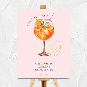 Love At First Spritz Bridal Shower Gold Foil Prints