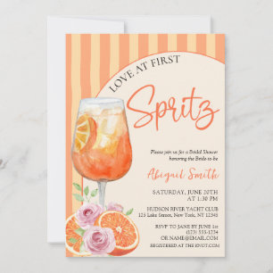 Love at First Spritz Bridal Shower Invitation