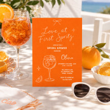 Love at First Spritz Bridal Shower Invitation