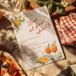 Love at First Spritz Bridal Shower Invitation