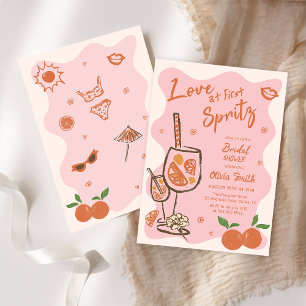 Love at First Spritz Bridal Shower Invitation