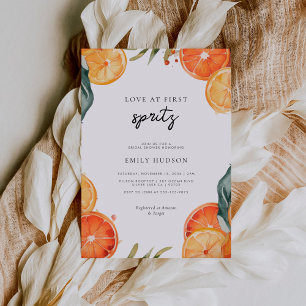Love at First Spritz Bridal Shower Invitation