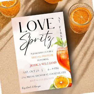 Love at First Spritz Bridal Shower Invitation