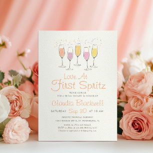 Love at First Spritz Bridal Shower Invitation