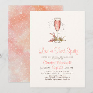 Love at First Spritz Bridal Shower Invitation