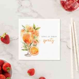 Love at First Spritz Bridal Shower Napkin