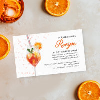 Love at First Spritz Bridal Shower Recipe Request