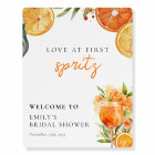 Love at First Spritz Bridal Shower Welcome Sign