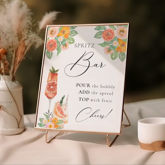 Love at First Spritz Bright Cocktail Bar Poster (Creator Uploaded)