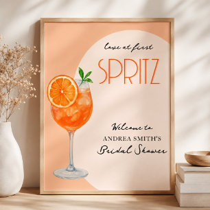 Love At First Spritz Citrus Chic SIP Peach DIY Poster