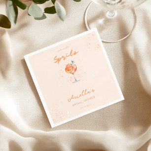 Love at First Spritz Citrus Drink Bridal Shower Napkin