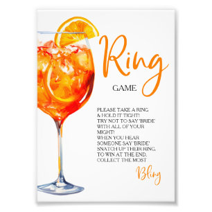 Love at First Spritz Citrus Ring Game Hunt Rings Photo Print