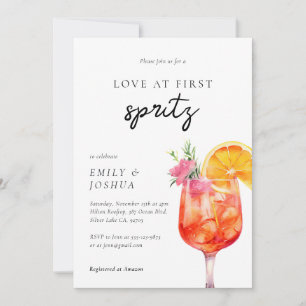 Love at First Spritz Couples Shower Invitation