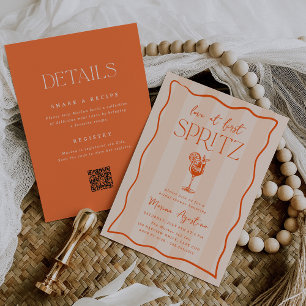 Love at First Spritz Double Sided Bridal Shower Invitation