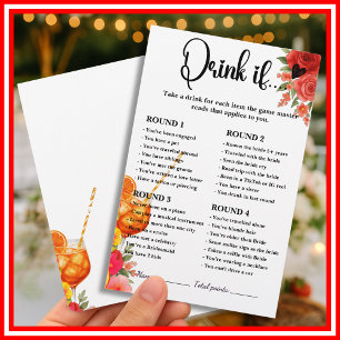 Love at First Spritz  Drink If Bridal Shower Game