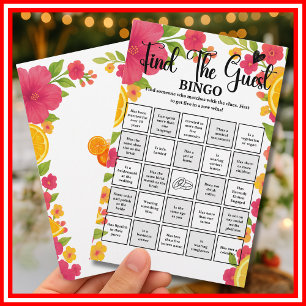 Love at First Spritz Find The Guest Bingo Game