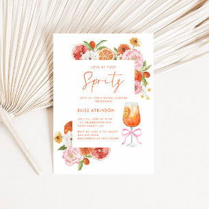 Love At First Spritz Floral Bridal Shower Invitation