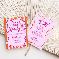Love At First Spritz Pink Orange Bachelorette