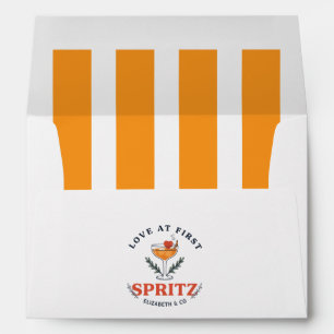 Love at First Spritz Preppy Bridal Shower Envelope