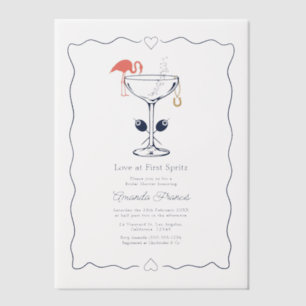 Love at First Spritz Preppy Bridal Shower Vellum Invitations