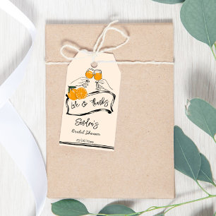 Love at first spritz retro bridal shower favour gift tags