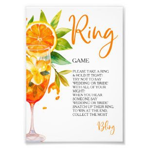 Love at First Spritz Ring Game Hunt Rings Photo Print