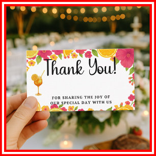 Love at First Spritz  Thank You Enclosure Card