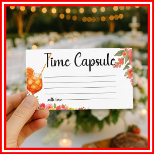  Love at First Spritz Time Capsule Bridal Shower  Enclosure Card