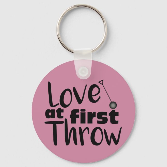 Love at First Throw, Hammer Throw Keychain (Front)